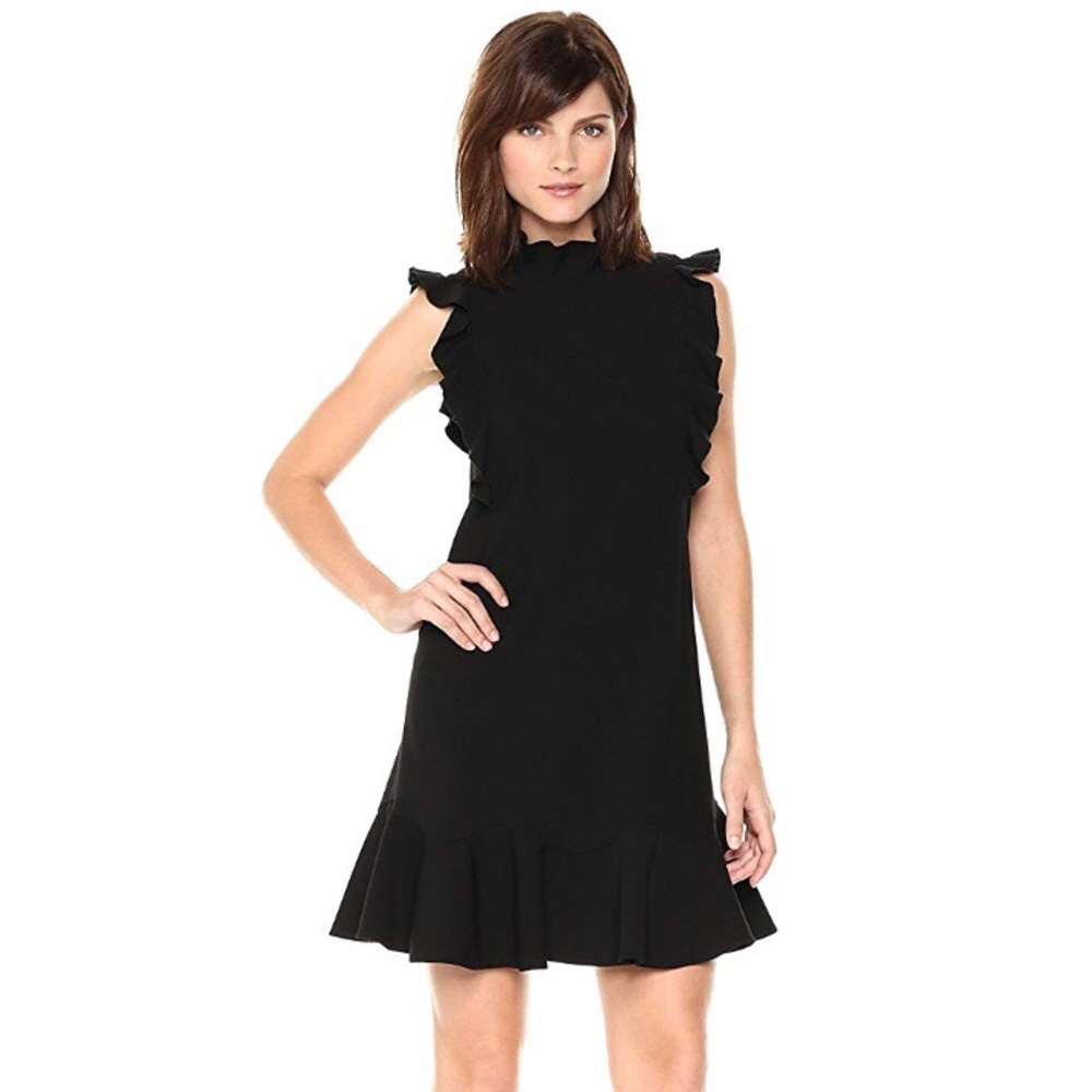 Rebecca Taylor black ruffle dress